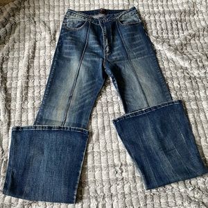 Bell Bottom Blue Jeans